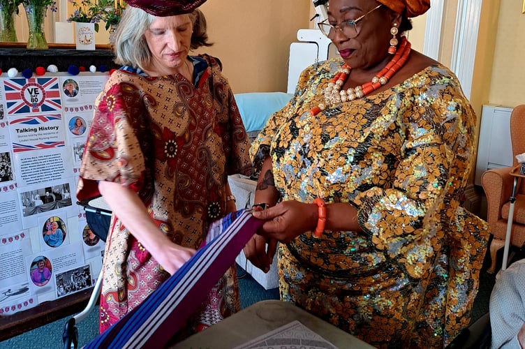 Talking fabrics with Sandra Joyce (Proprietor) and Justina Debra