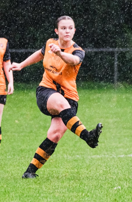 Georgia Purdy in action for Wellington Wildcats