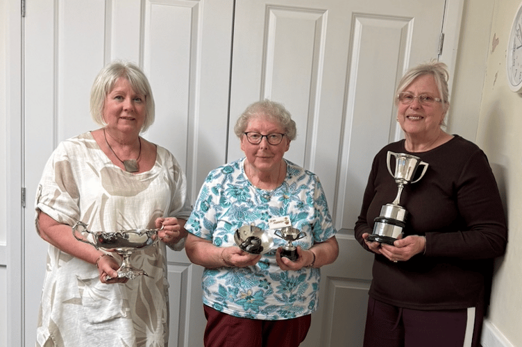 L-R: Heather Bailey, Jean Morrish and Heather Bubb . West Buckland WI