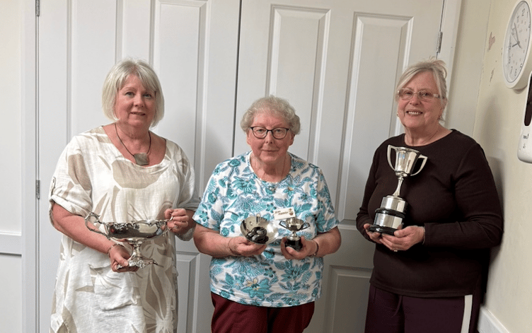 L-R: Heather Bailey, Jean Morrish and Heather Bubb . West Buckland WI