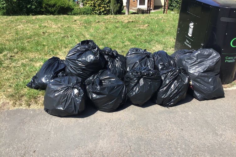 Eleven bags of rubbish were collected when Wellington Cllr Marcus Barr carried out a one-man litter pick.