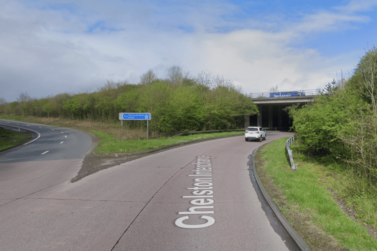 Somerset Council is continuing to claim it will take three months to resurface the M5 motorway junction 26 roundabout. PHOTO: Google Maps.
