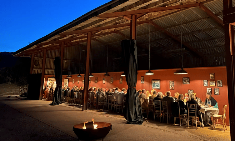 One of William Sitwell's supper events in a converted barn. PHOTO: William Sitwell.