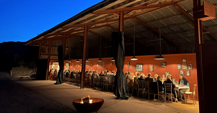One of William Sitwell's supper events in a converted barn. PHOTO: William Sitwell.