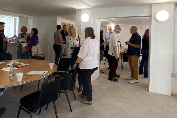 Representatives of local organisations have been viewing the near-complete Kings Arms community hub in Wellington. PHOTO: WTC.
