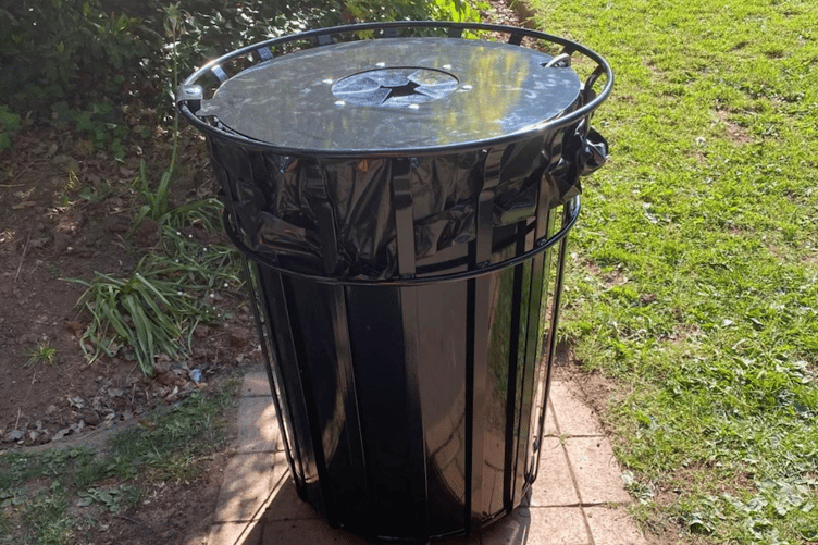 One of the new rubbish bins in Wellington Park. PHOTO: WTC.