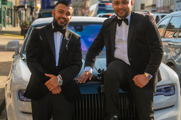 Nibras Khan and Asif Iqbal dressed up for the opening