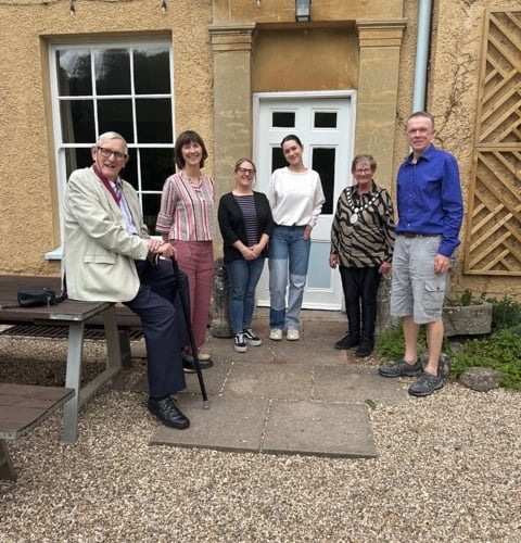 Left to right - Ian Lloyd (Mayor, consort), Victoria Fox, Hollie Newton, Yana Rogovska, Janet Lloyd (Mayor of Wellington) and Ben Fox