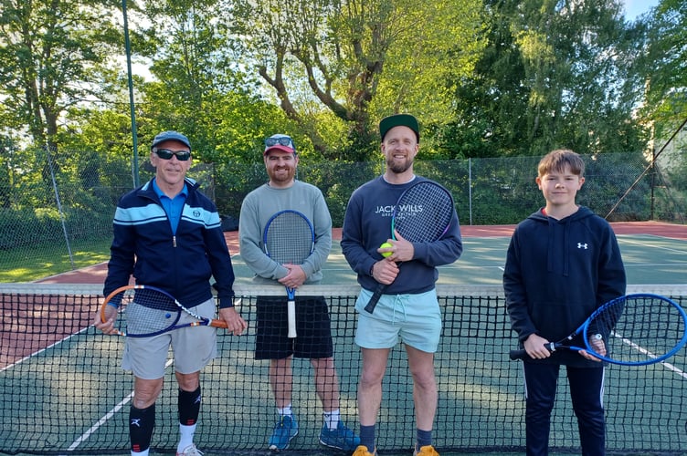 Men's team players Malcolm Steer, Ben Bowley, Rich Steiner and Matthew Hitchin. 