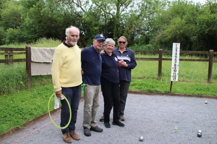 Trophy finalists - Geoff Sully, Ian Kingsley, Maggie Milton and Kaye Clydesdale