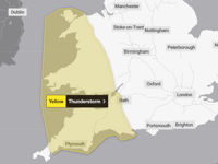 Met Office issues thunderstorm warning