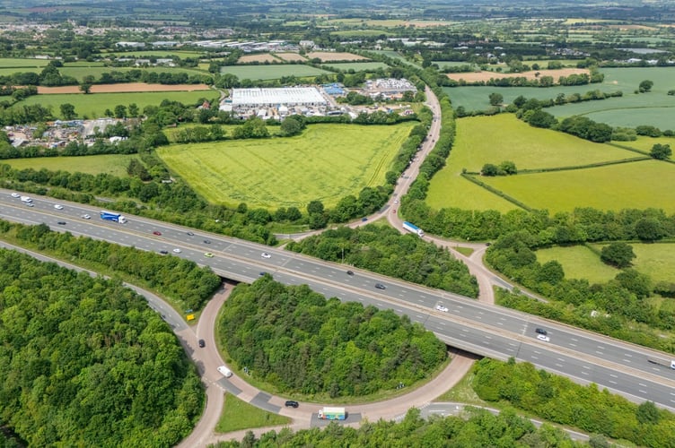 Junction 26 on the M5 has now closed for three months while resurfacing is carried out. PHOTO: Somerset Council.