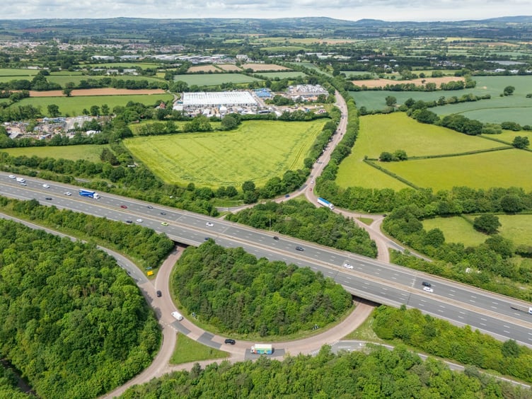 Junction 26 on the M5 has now closed for three months while resurfacing is carried out. PHOTO: Somerset Council.