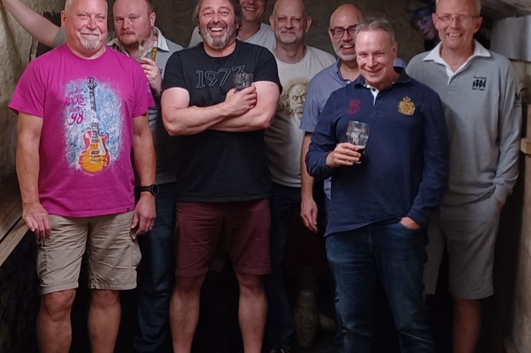 Home Guard IV, back left to right: Will Smith, Greg Sellers, Gary White, Greg Harrison; front: Pete Readings, Simon Davey, Jeremy Vallance, Pete Spencer.