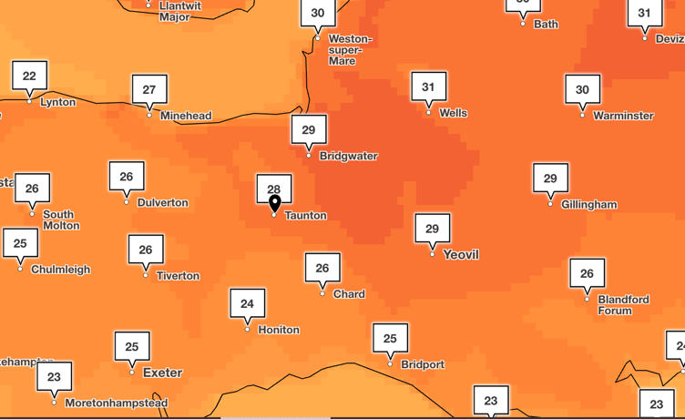 The UK Health Security Agency and Met Office have issued a yellow heat-health alert for Somerset as temperatures are expected to soar to 30°C this weekend, posing risks to vulnerable individuals.