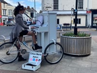 Piano Bike Girl comes to Wellington