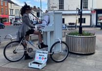 Piano Bike Girl on mission to visit every UK town