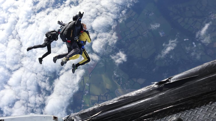 A Skydive Buzz parachute jump from last year. PHOTO: Skydive Buzz.