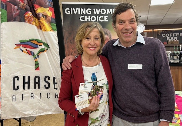 Former Environment  Minister and Wellington MP Rebecca Pow with CHASE Africa charity founder Robin Witt.