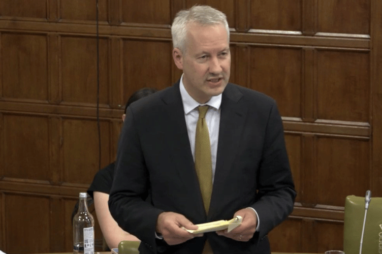 Wellington's MP Gideon Amos speaking in Parliament on the need for businesses affected by roadworks to be compensated.