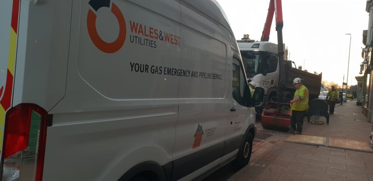 Wales and West Utilities is upgrading gas pipes in Wiveliscombe.
