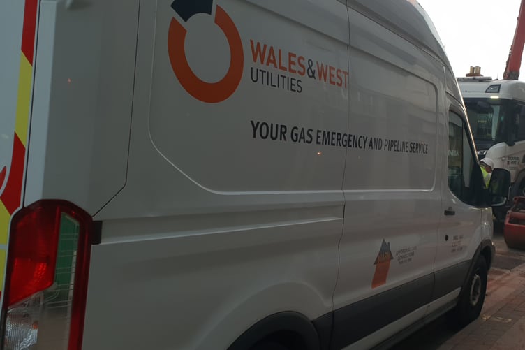 Wales and West Utilities is upgrading gas pipes in Wiveliscombe.