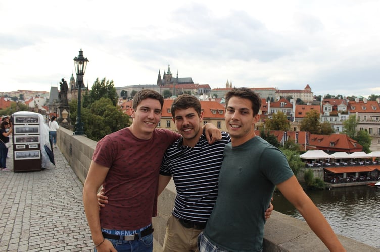 Adam, Jake and Tom together - The family of Adam Harrison have paid their tributes following is death earlier this month