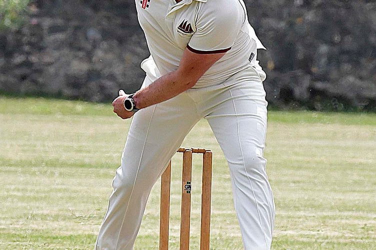 Dominic Bowden in action for Watchet in a recent match
