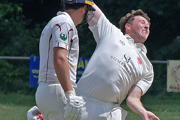 Wellington skipper Arron Campbell in action against Shapwick and Polden last weekend