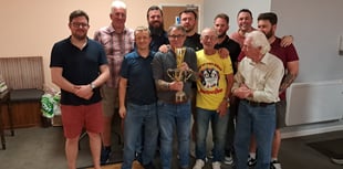 Holywell Lake presented with hat-trick of skittles trophies
