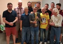 Holywell Lake presented with hat-trick of skittles trophies