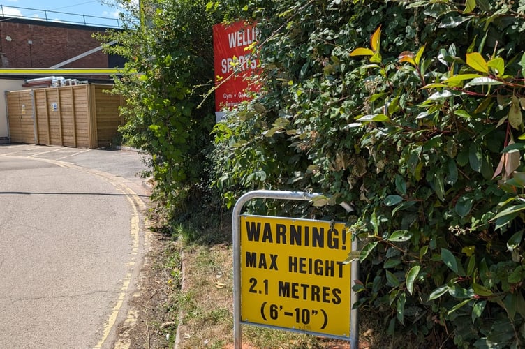 The new height barrier at Wellington Sports Centre