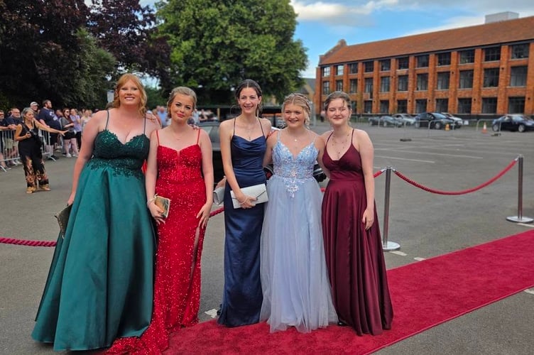 Students arrive at Somerset County Cricket Club for their Leavers Prom