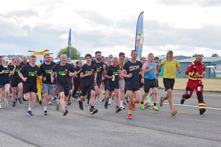 Dorset and Somerset Air Ambulance 5K Twilight Shift starting line