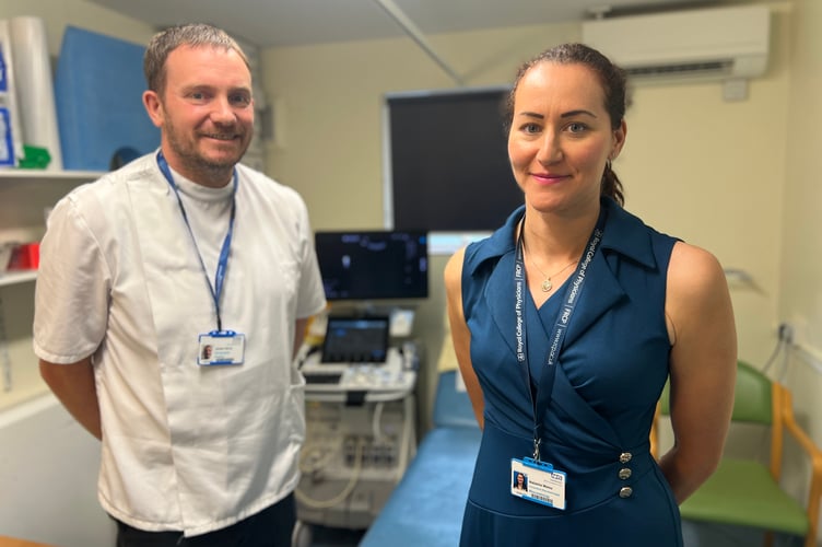 Pictured (left to right): James Harris - sonographer, Dr Natasha Weisz - consultant rheumatologist.