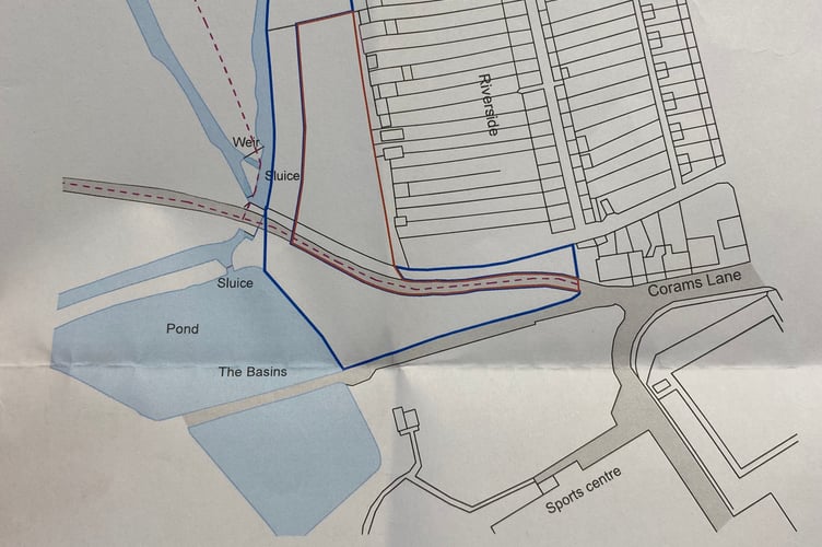 The outline plan for the Corams Lane development