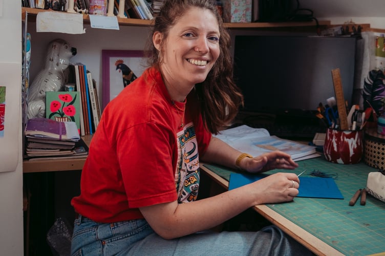 Alex Williams in her studio - Alex is hosting a number of workshops at Wellington's House of Cake
