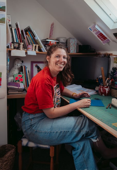Alex Williams in her studio - Alex is hosting a number of workshops at Wellington's House of Cake