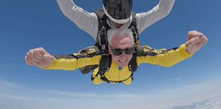 Fourth skydive for 86 year old