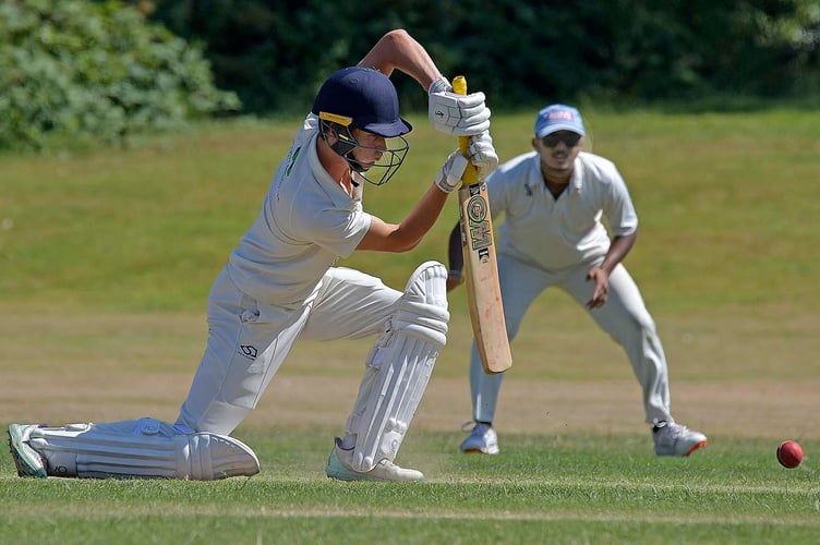 Ollie Hunt batting for Wellington 2nd XI