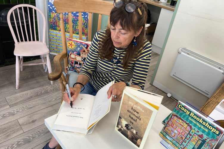 Ray signed a copy of her book for Bookshop by the Blackdowns on South Street