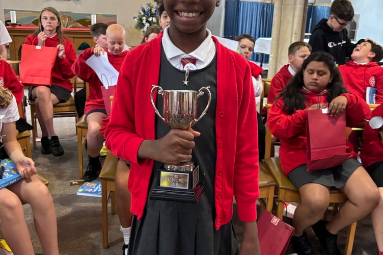 Students received awards for academic and social efforts in a trophy presentation for year 6 leavers