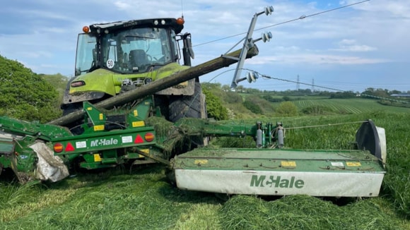 Farmers urged to take care after thousands of properties lose power