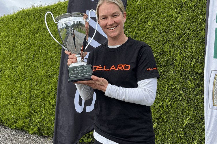 Abbey Ling with the Kevin Gill Memorial Trophy