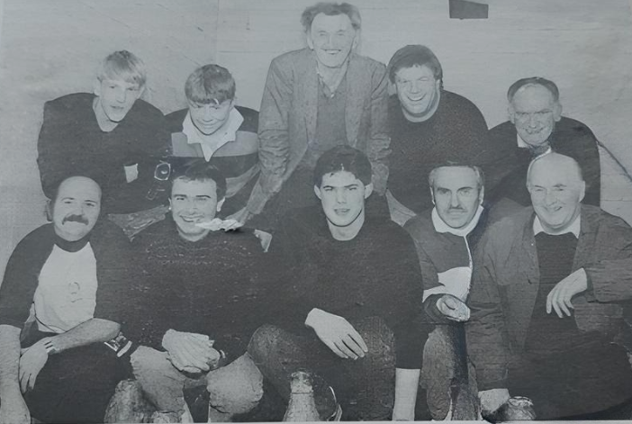 Picture is of Neil (back centre) and his Reservists Team mates from 1995/96