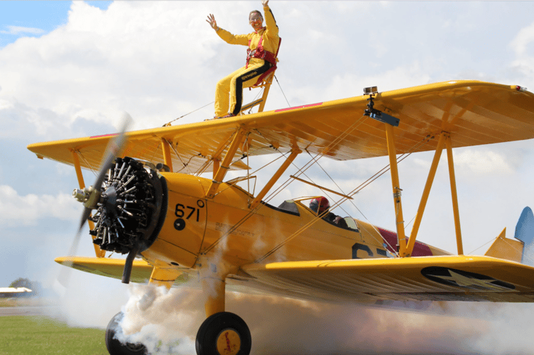 A previous wing walking experience. PHOTO: WingWalk.Buzz Ltd.