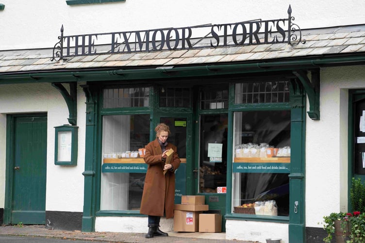 Mirja Turestedt, as Maria Holinek, in a scene filmed in Exford.