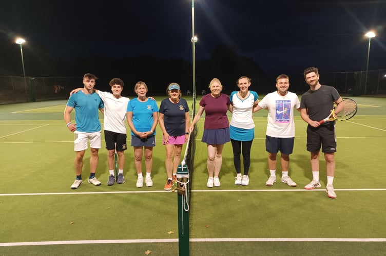 Bridgwater team. R- Sue, Liz, Connor and James after defeating Bridgwater A 9-4.