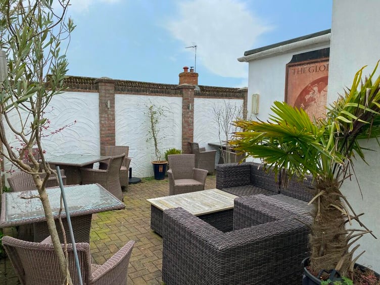 The courtyard area of the Glove Inn, Milverton. PHOTO: Sidney Phillips.