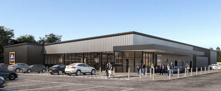 How the proposed Wellington Aldi supermarket could look. IMAGE: Aldi.